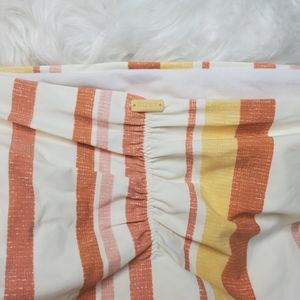 Roxy ruched large bikini bottoms swim stripes